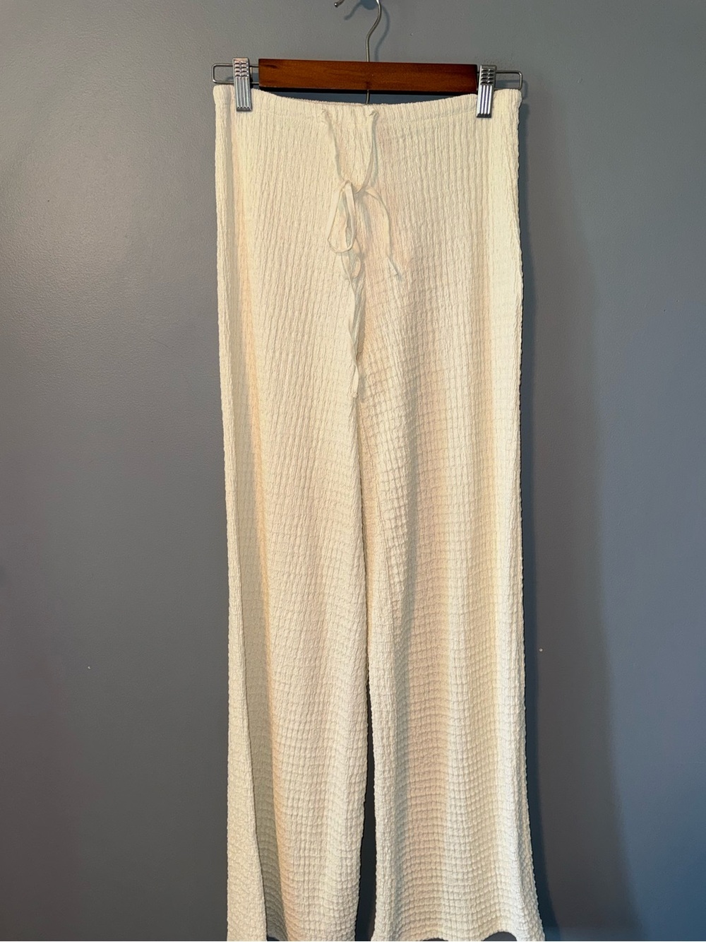 Zara Textured ivory pants